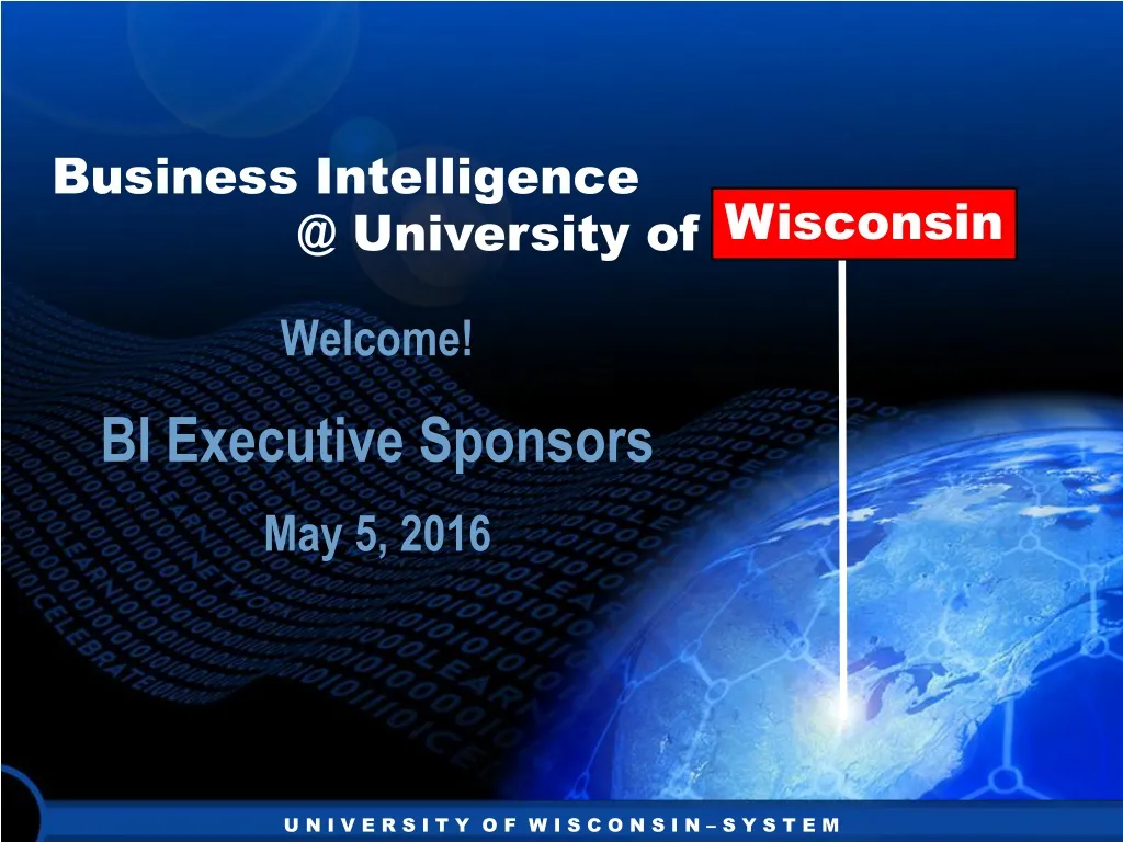 welcome bi executive sponsors may 5 2016 n.