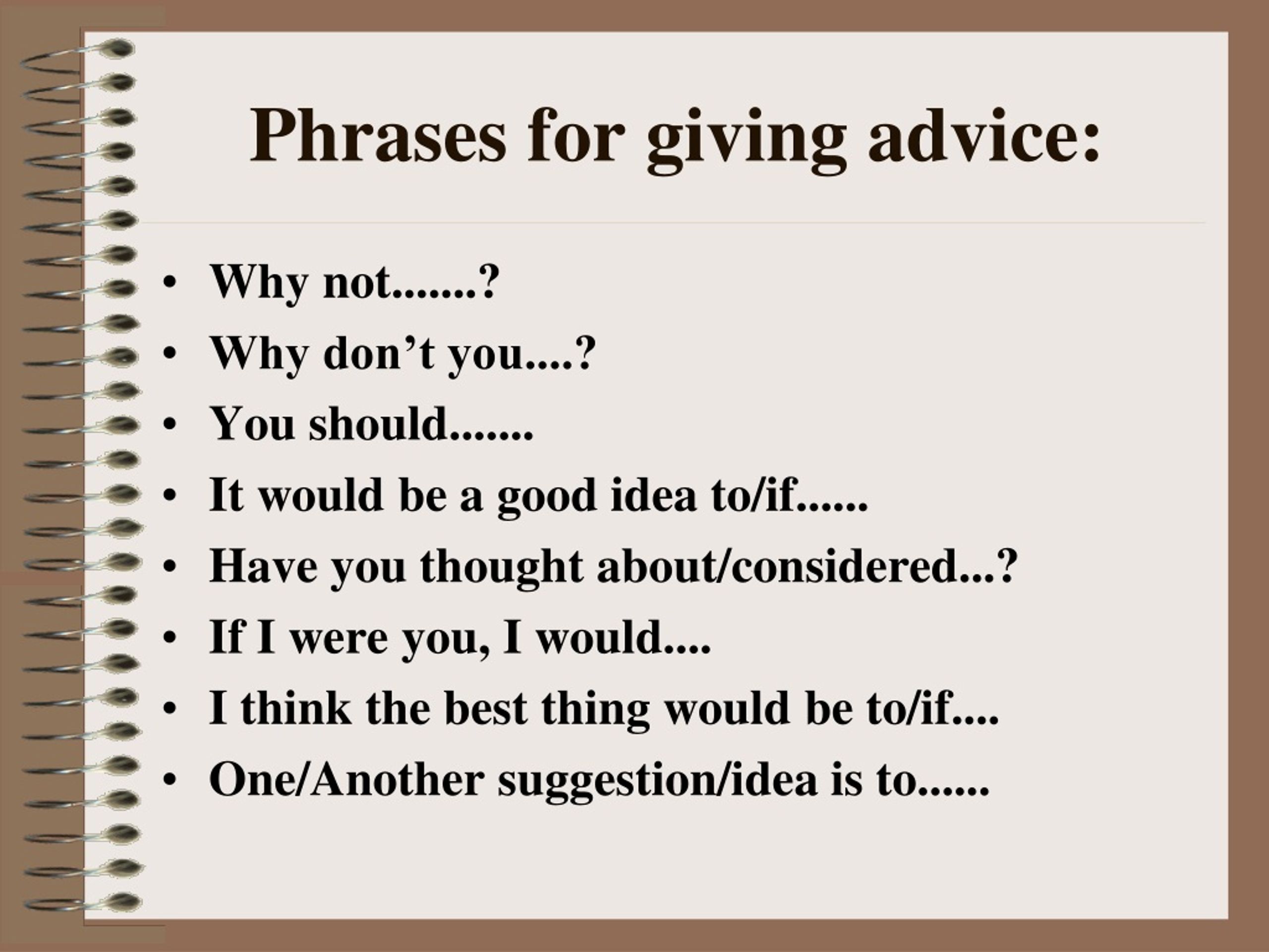 Piece of your advice. Letter of advice пример. Giving advice упражнения. Advice на английском. Giving advice phrases.