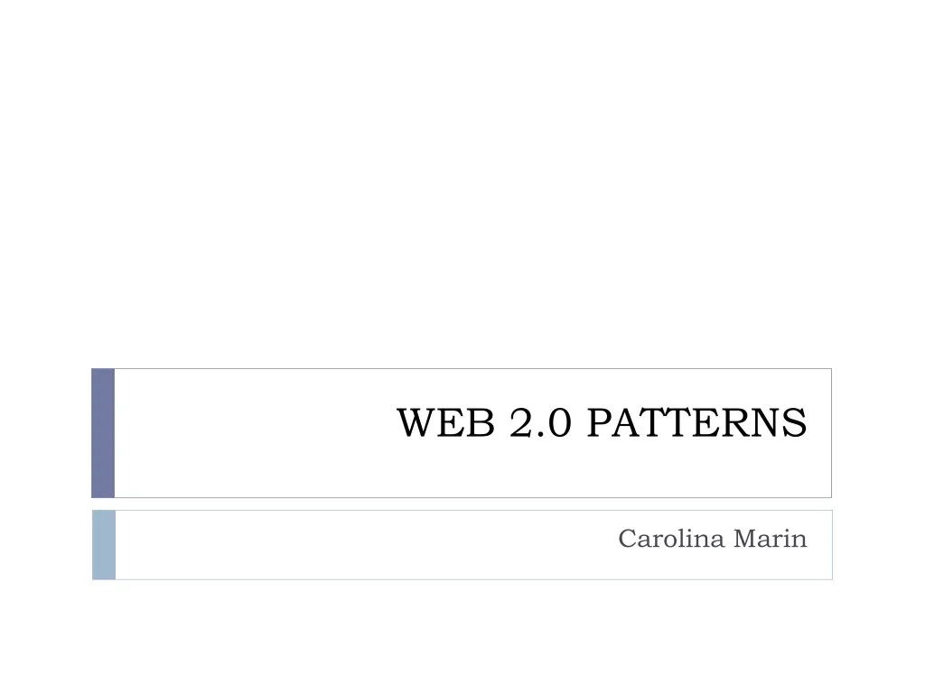 web 2 0 patterns n.