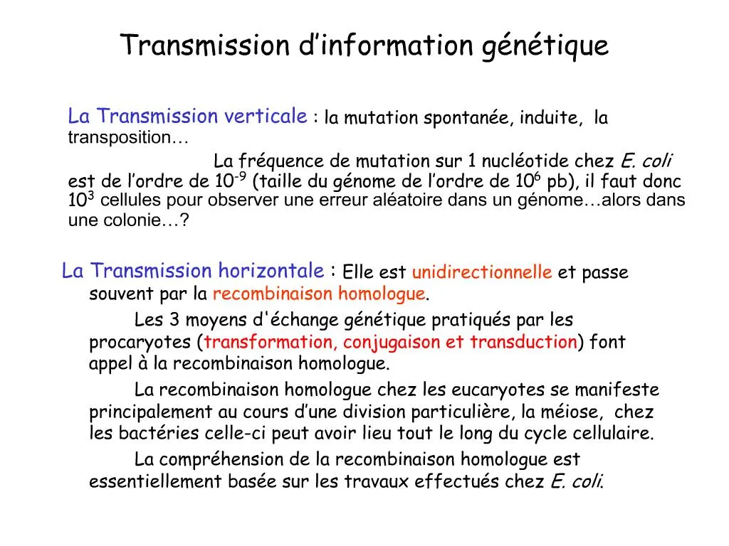 Ppt Transmission D Information G N Tique Powerpoint Presentation Free Download Id224230 0051