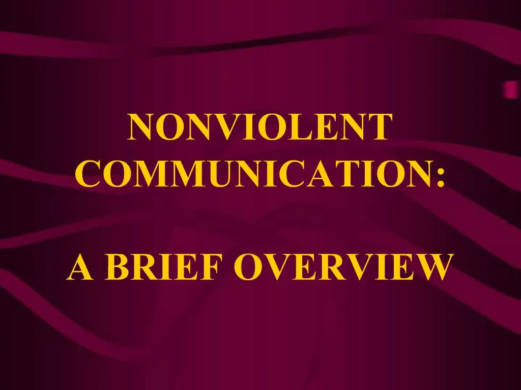 nonviolent communication presentation