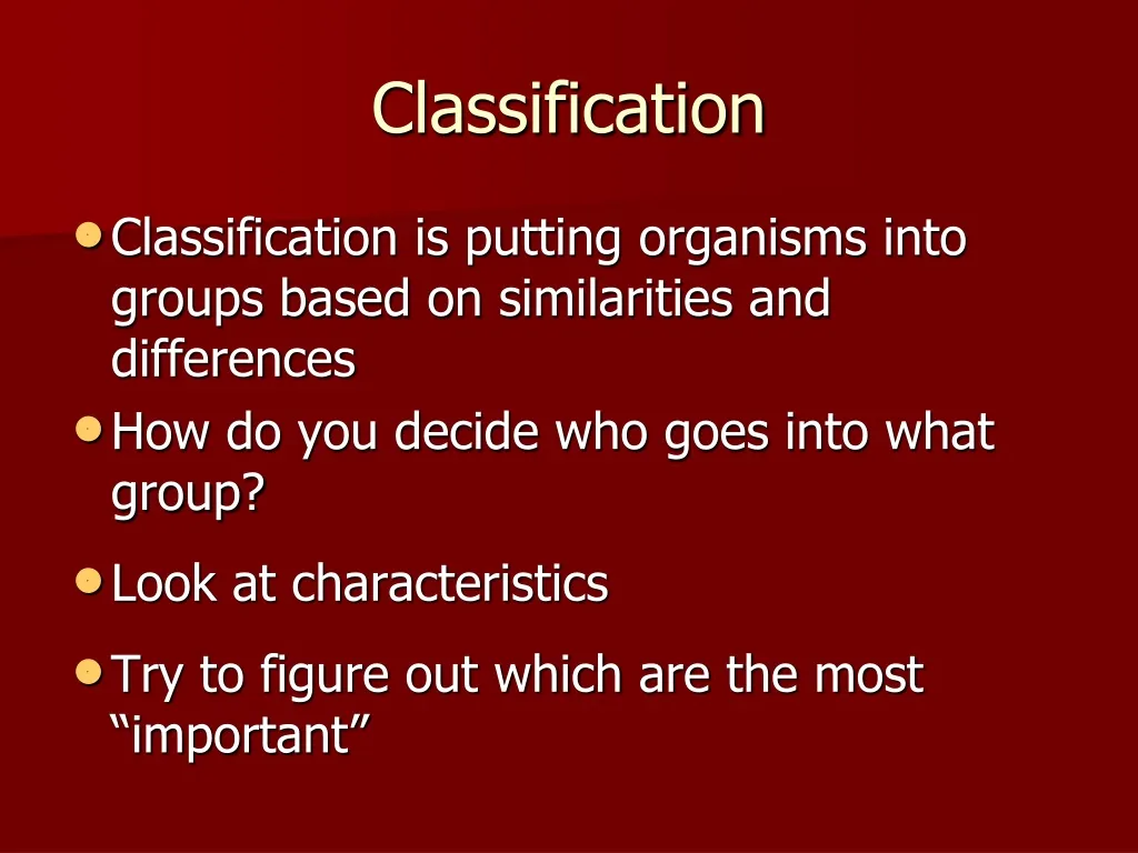 classification n.