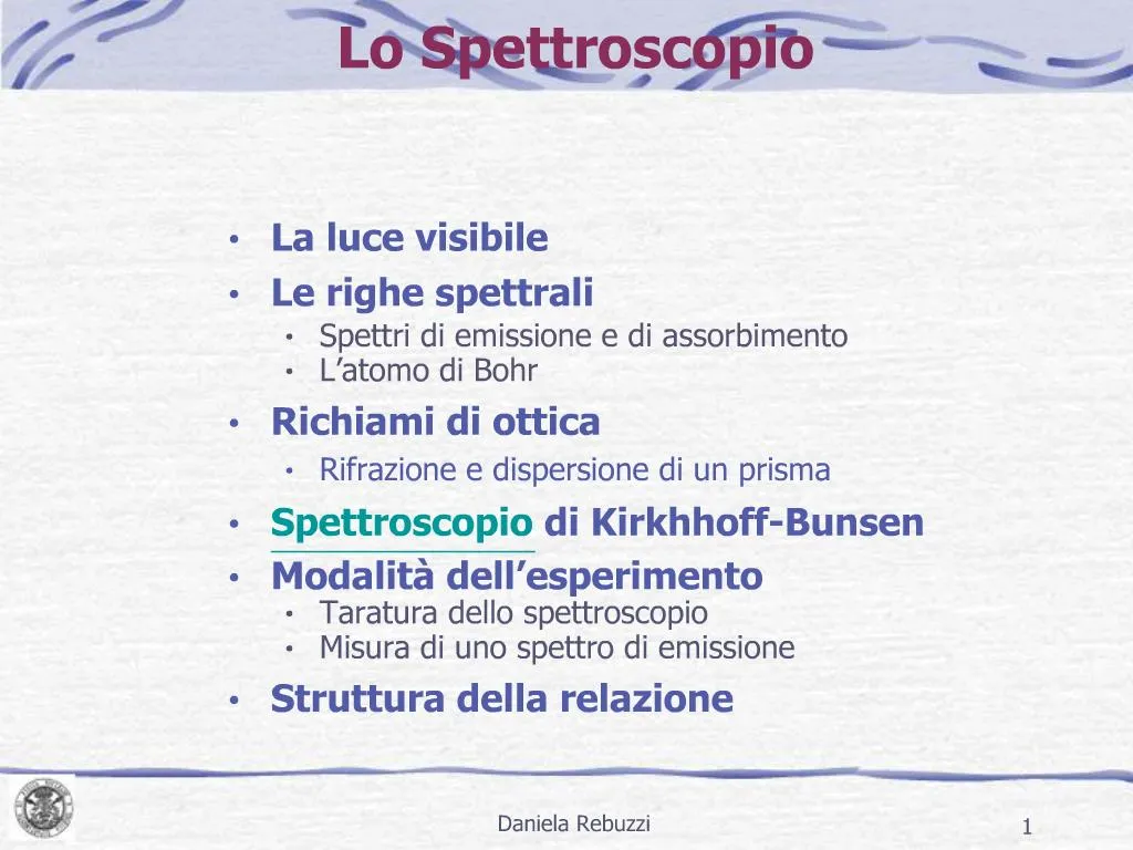 PPT - Lo Spettroscopio PowerPoint Presentation, Free Download - ID:225485