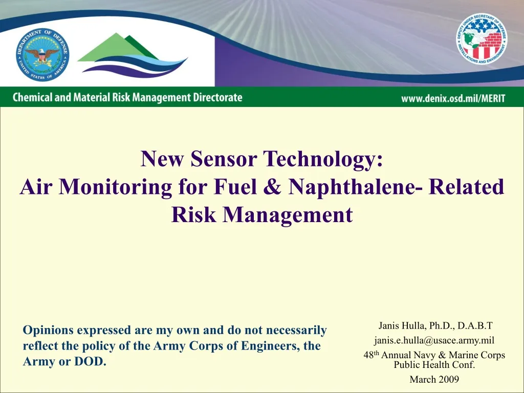 new sensor technology air monitoring for fuel naphthalene related risk management n.