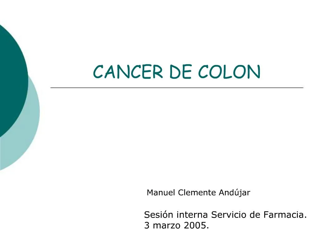 PPT CANCER DE COLON PowerPoint Presentation Free Download ID 227194