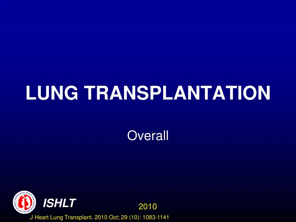lung transplantation n.