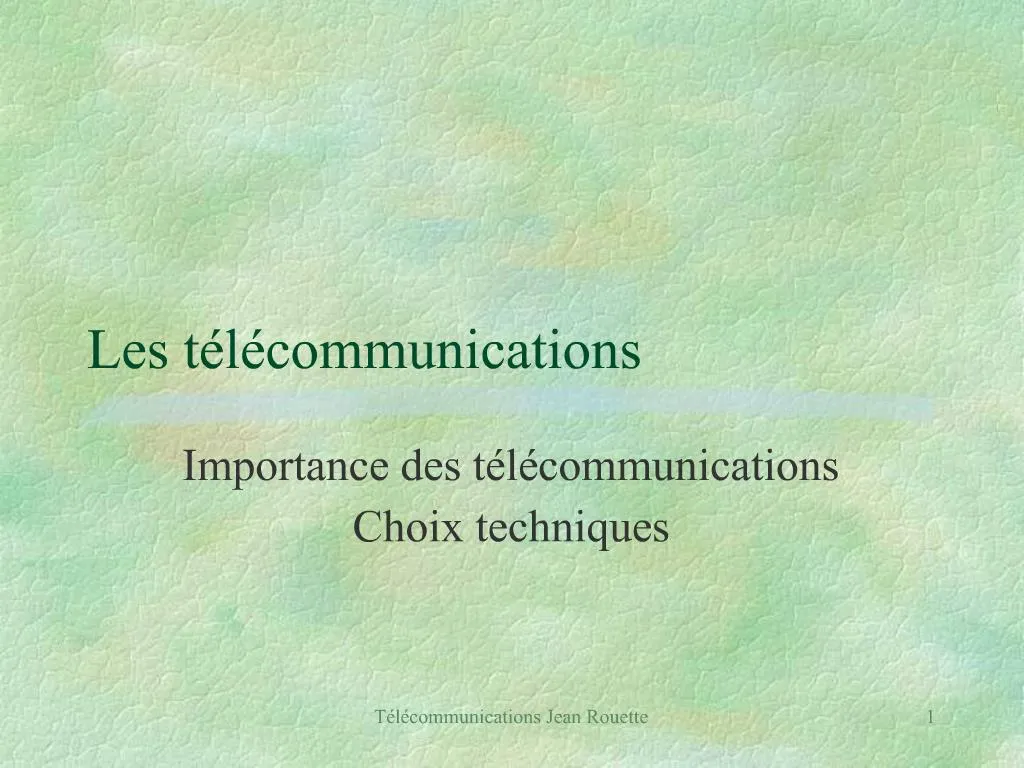 PPT - Les T L Communications PowerPoint Presentation, Free Download ...