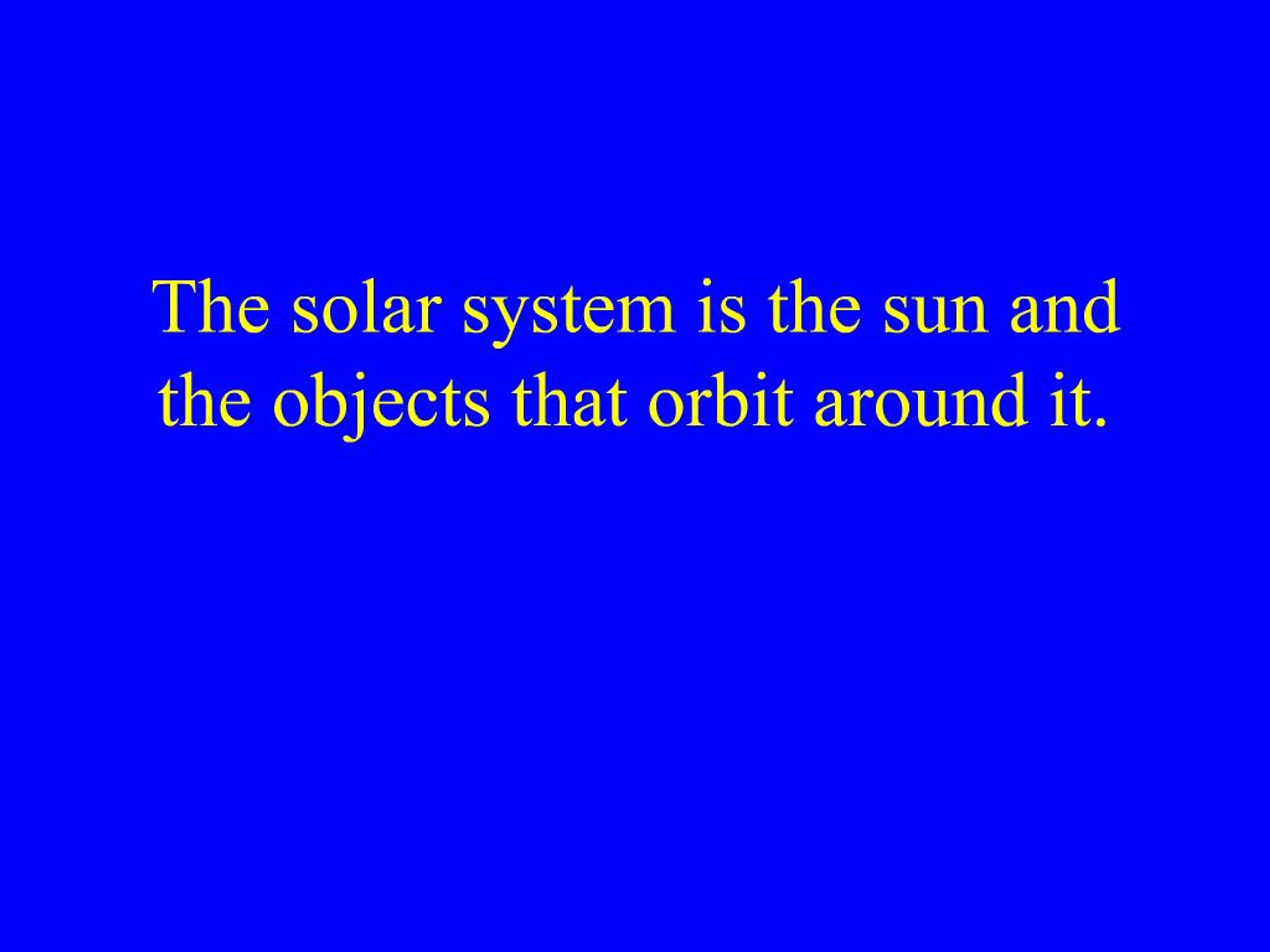 third grade science solar system