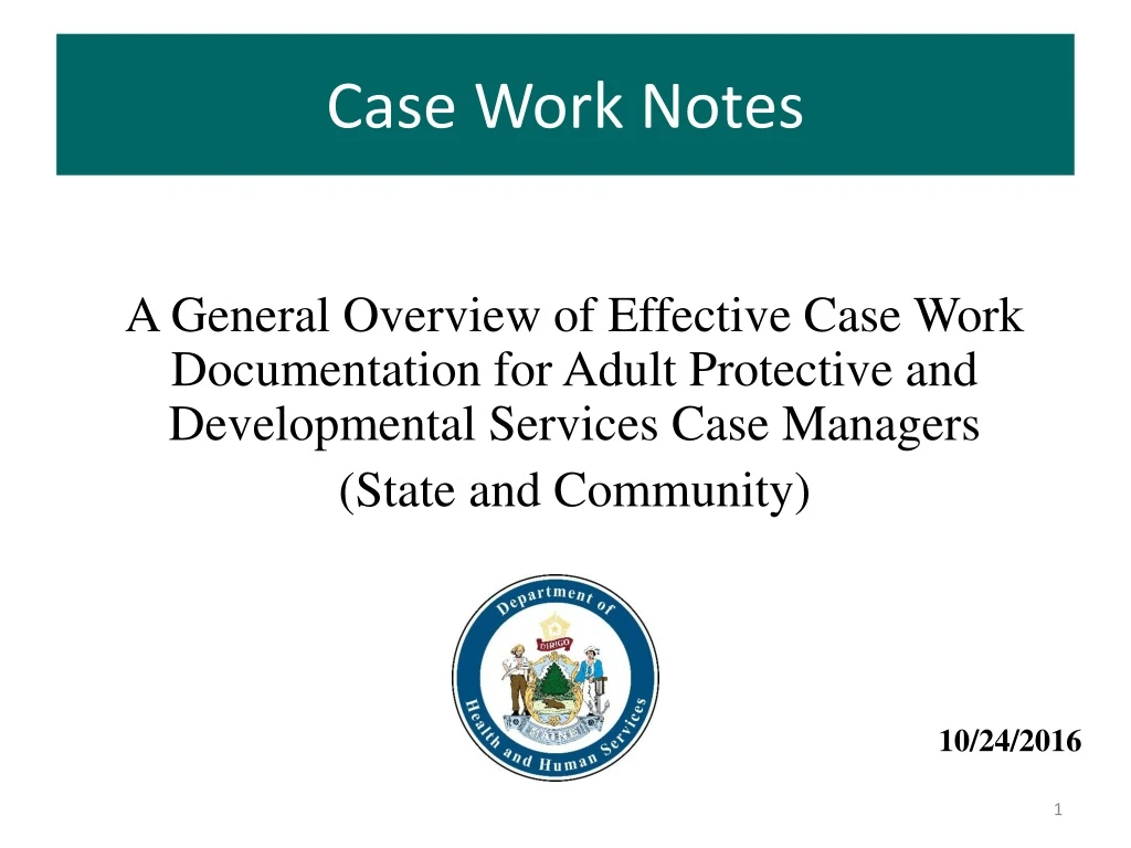 case work notes n.