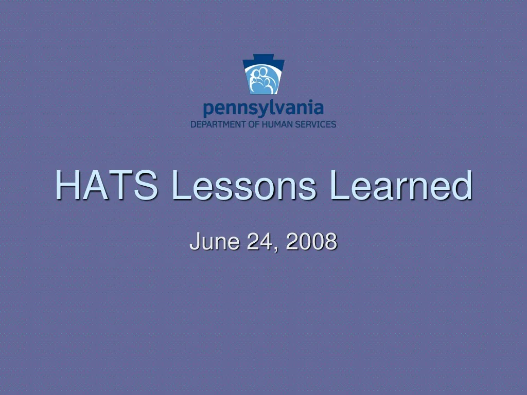 hats lessons learned n.