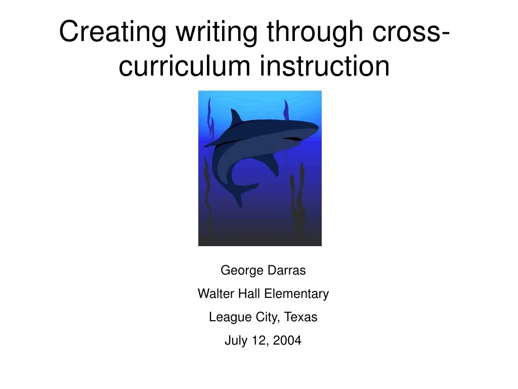 creating writing through cross curriculum instruction n.