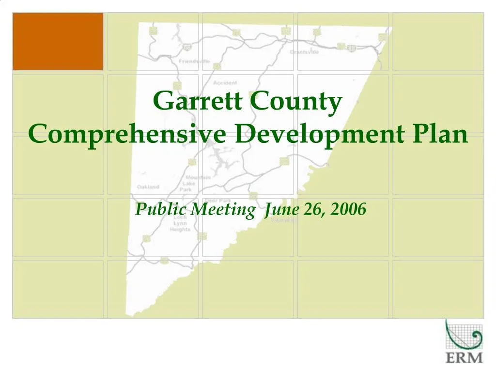 PPT - Garrett County Comprehensive Development Plan PowerPoint 