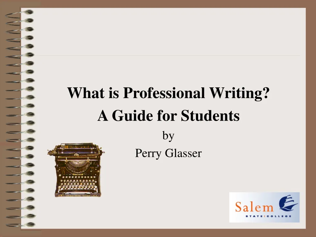 what is professional writing a guide for students n.