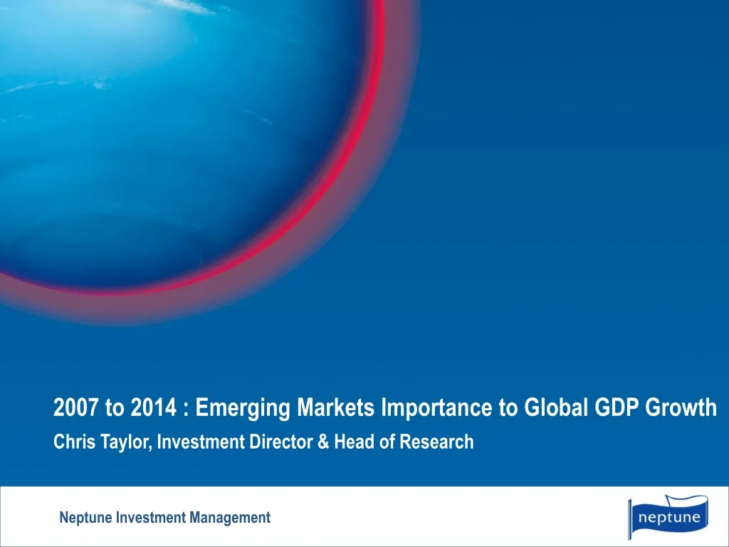 2007 to 2014 emerging markets importance n.