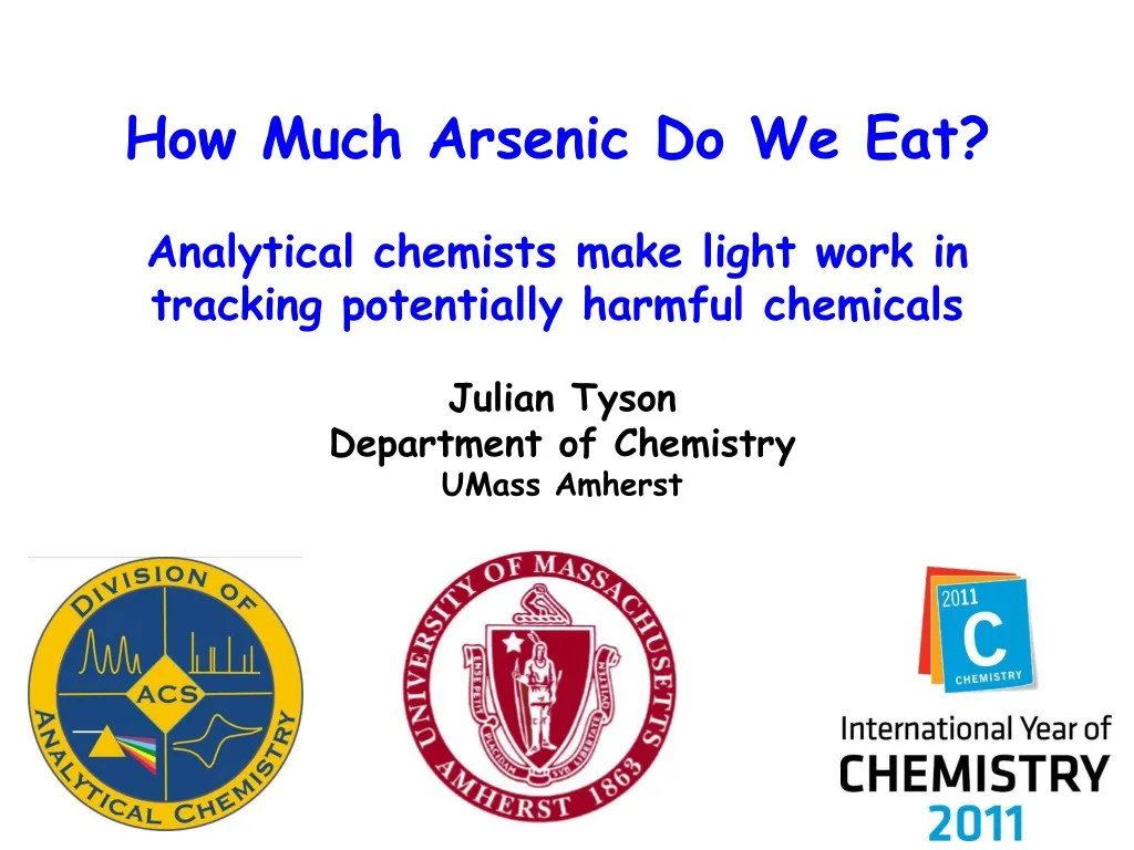 how much arsenic do we eat analytical chemists n.