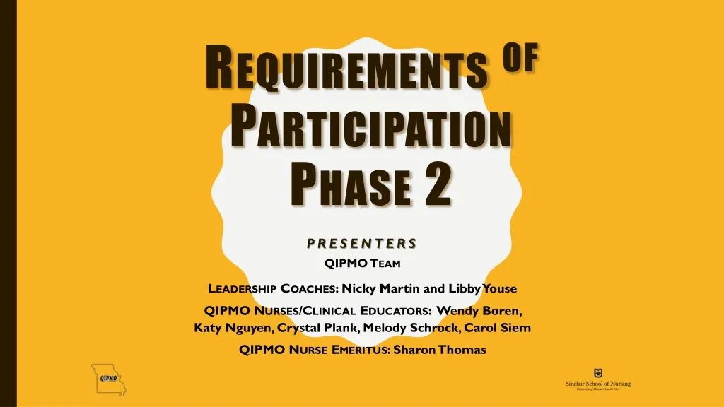requirements of participation phase 2 n.