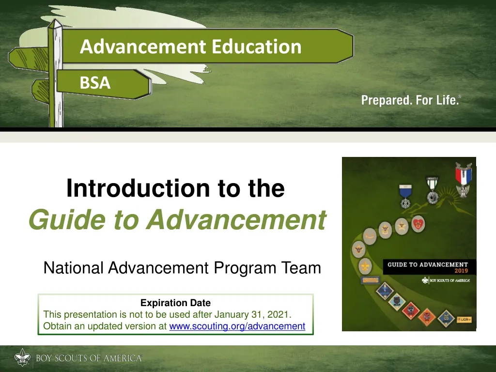 PPT Introduction to the Guide to Advancement PowerPoint Presentation