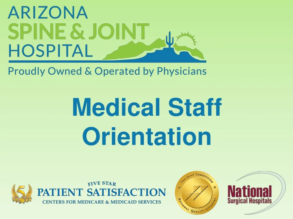 PPT - Medical Staff Orientation PowerPoint Presentation, Free Download ...