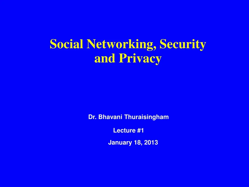 social networking security and privacy n.