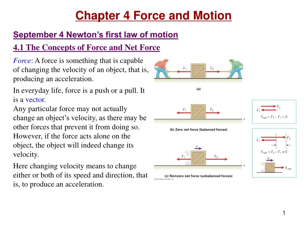 chapter 4 force and motion september 4 newton n.