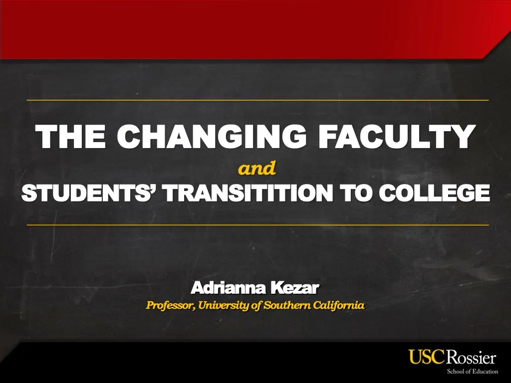 the changing faculty and students transitition n.