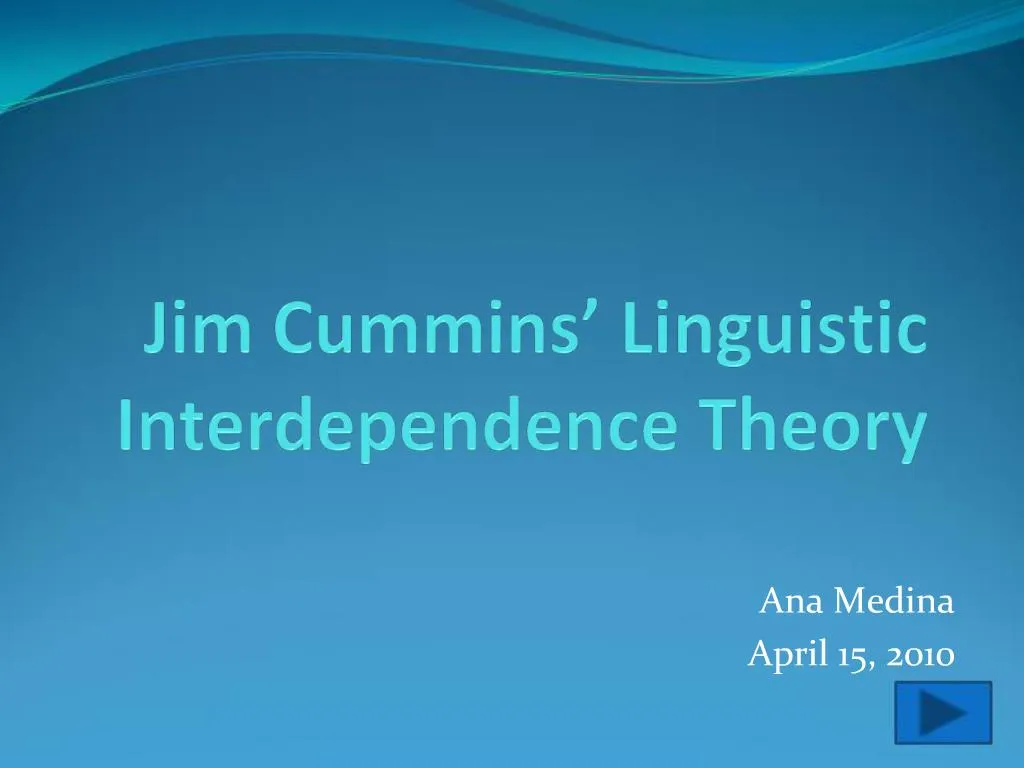 linguistic interdependence hypothesis (cummins)