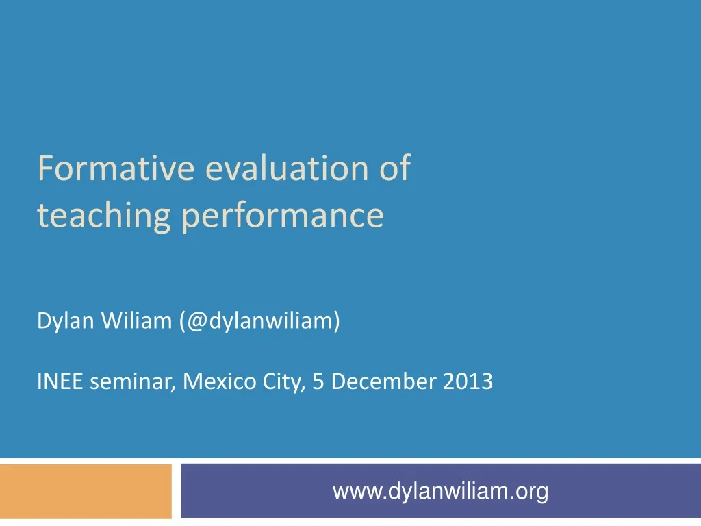 formative evaluation of teaching performance n.