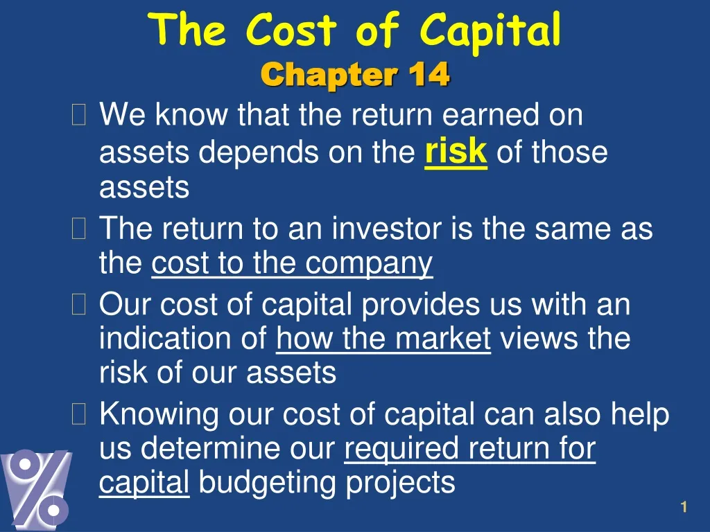 the cost of capital chapter 14 n.