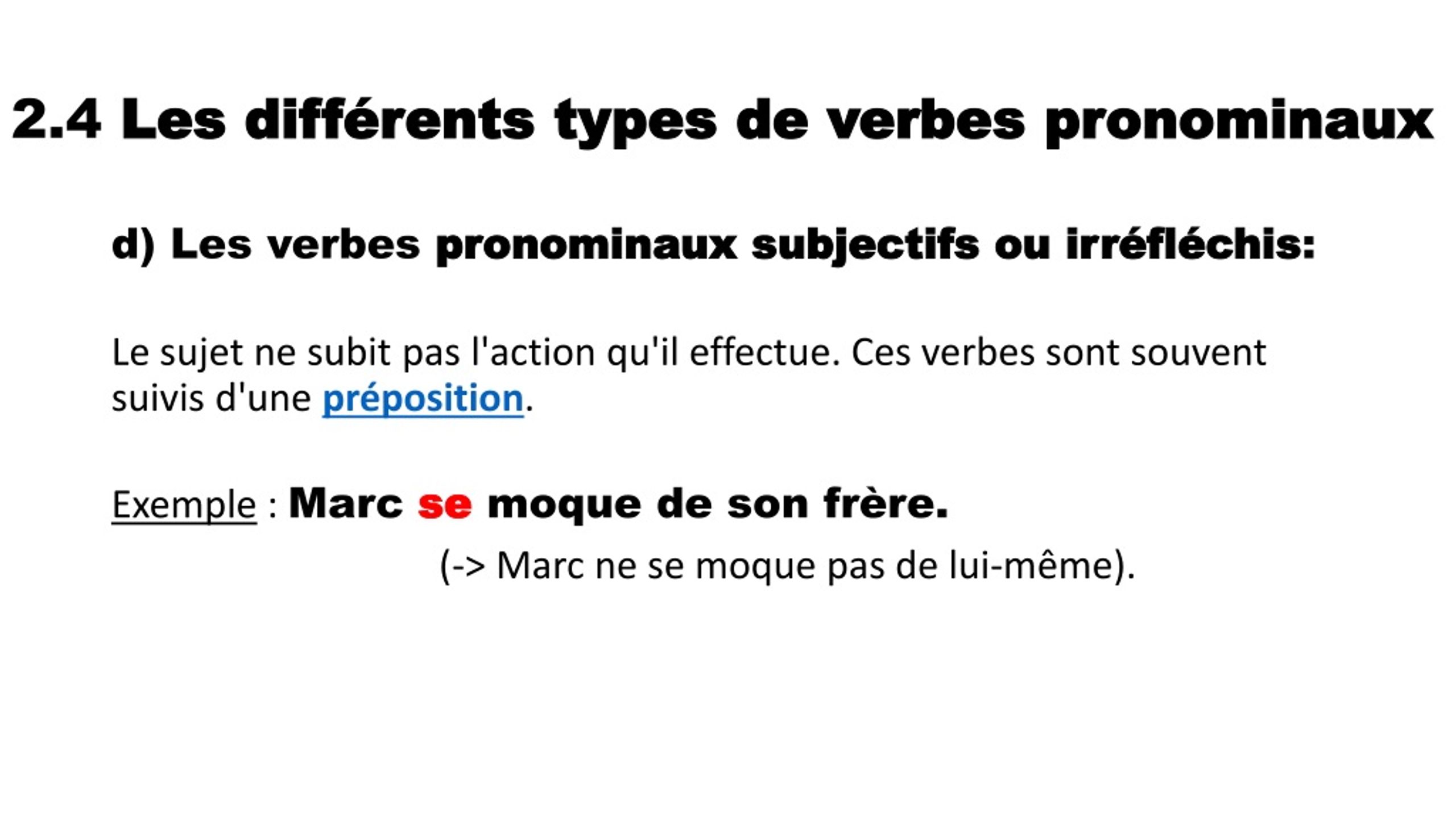 Ppt Les Verbes Pronominaux Les Verbes Reflechis Powerpoint Presentation Id 236660
