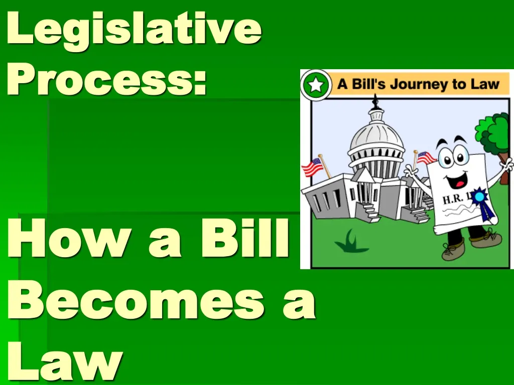 legislative process how a bill becomes a law n.