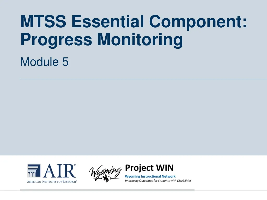 mtss essential component progress monitoring n.