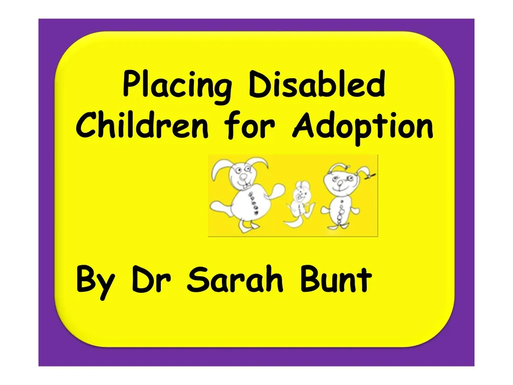 placing disabled children for adoption n.