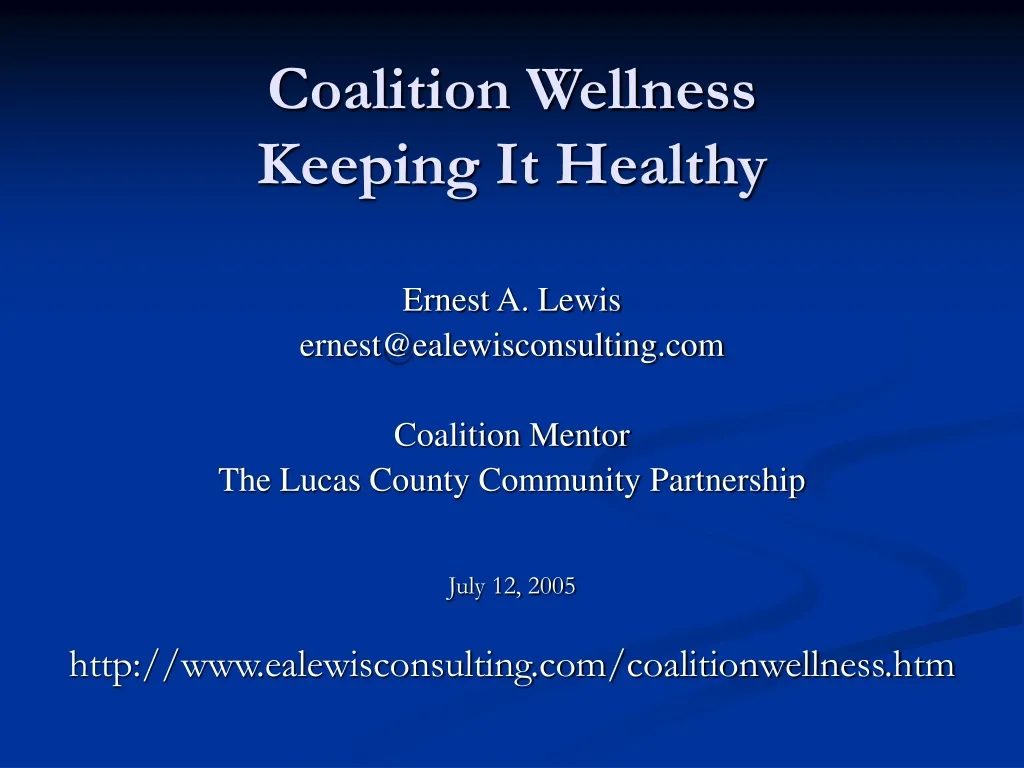 coalition wellness keeping it healthy n.