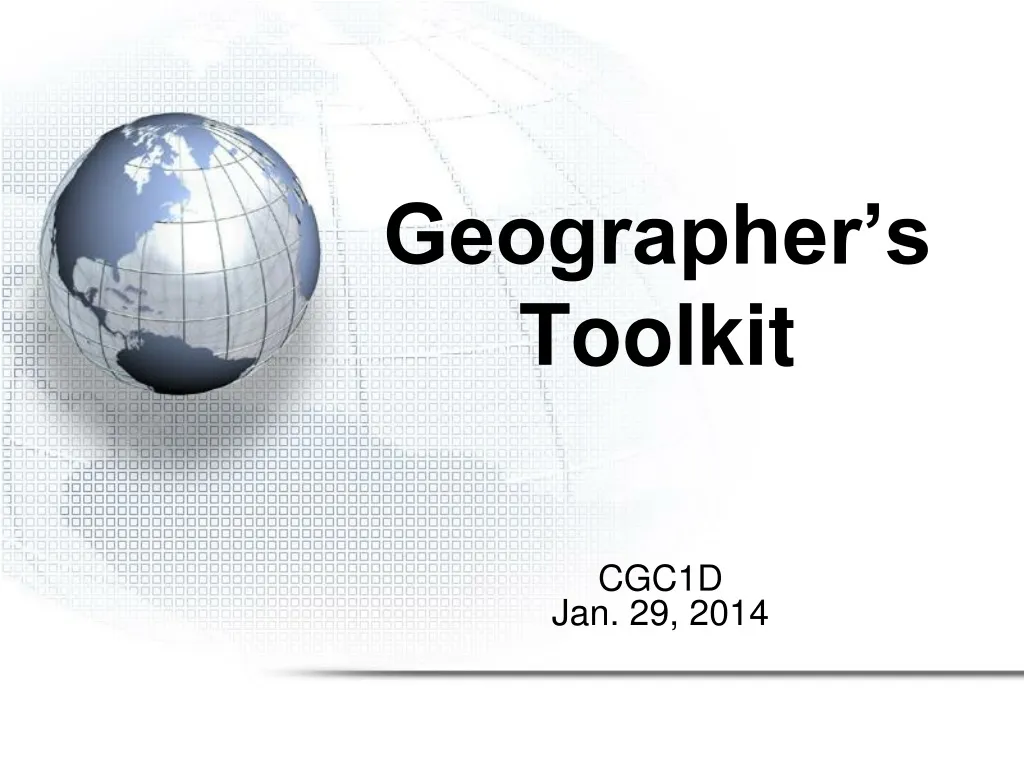 geographer s toolkit n.