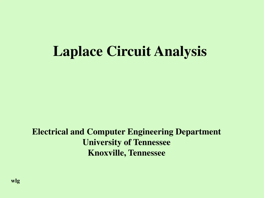 laplace circuit analysis n.