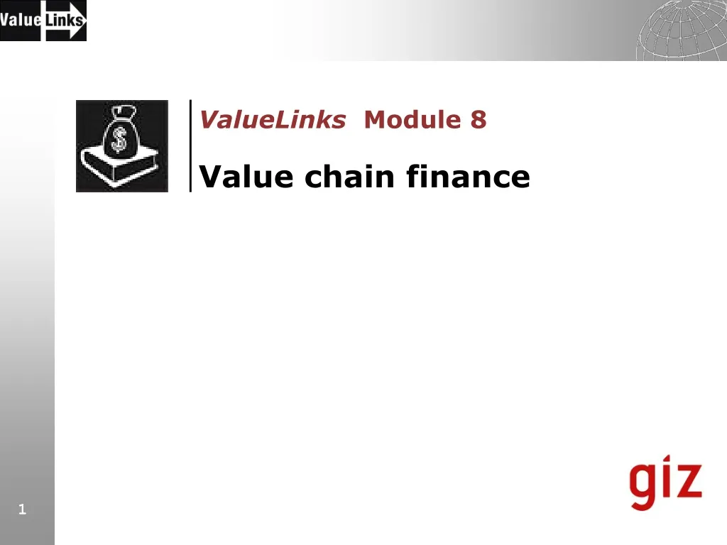 valuelinks module 8 value chain finance n.