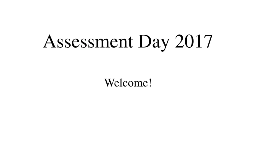 assessment day 2017 n.