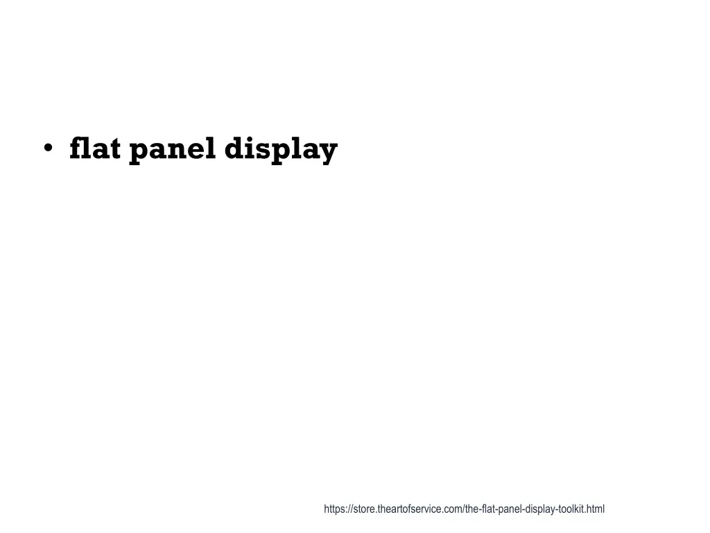 flat panel display n.
