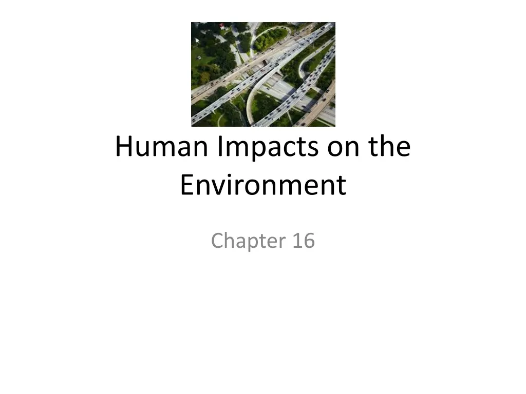 human impacts on the environment n.