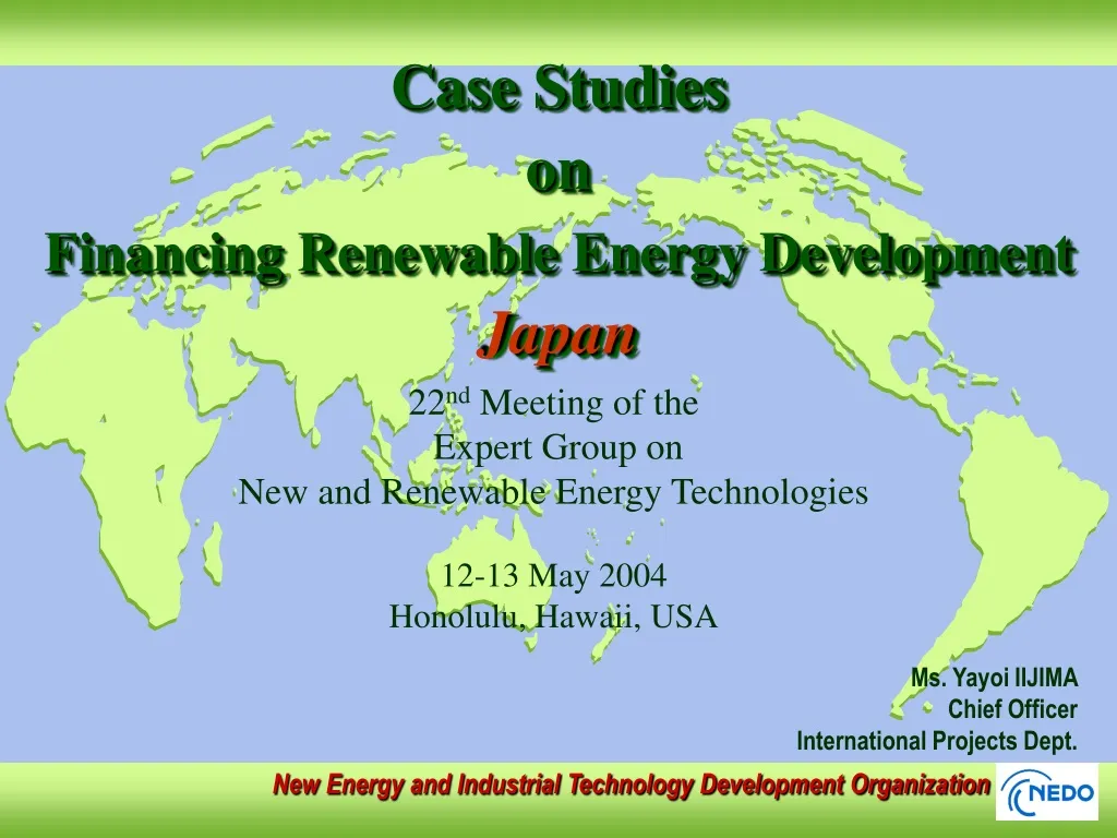 case studies on financing renewable energy development japan n.