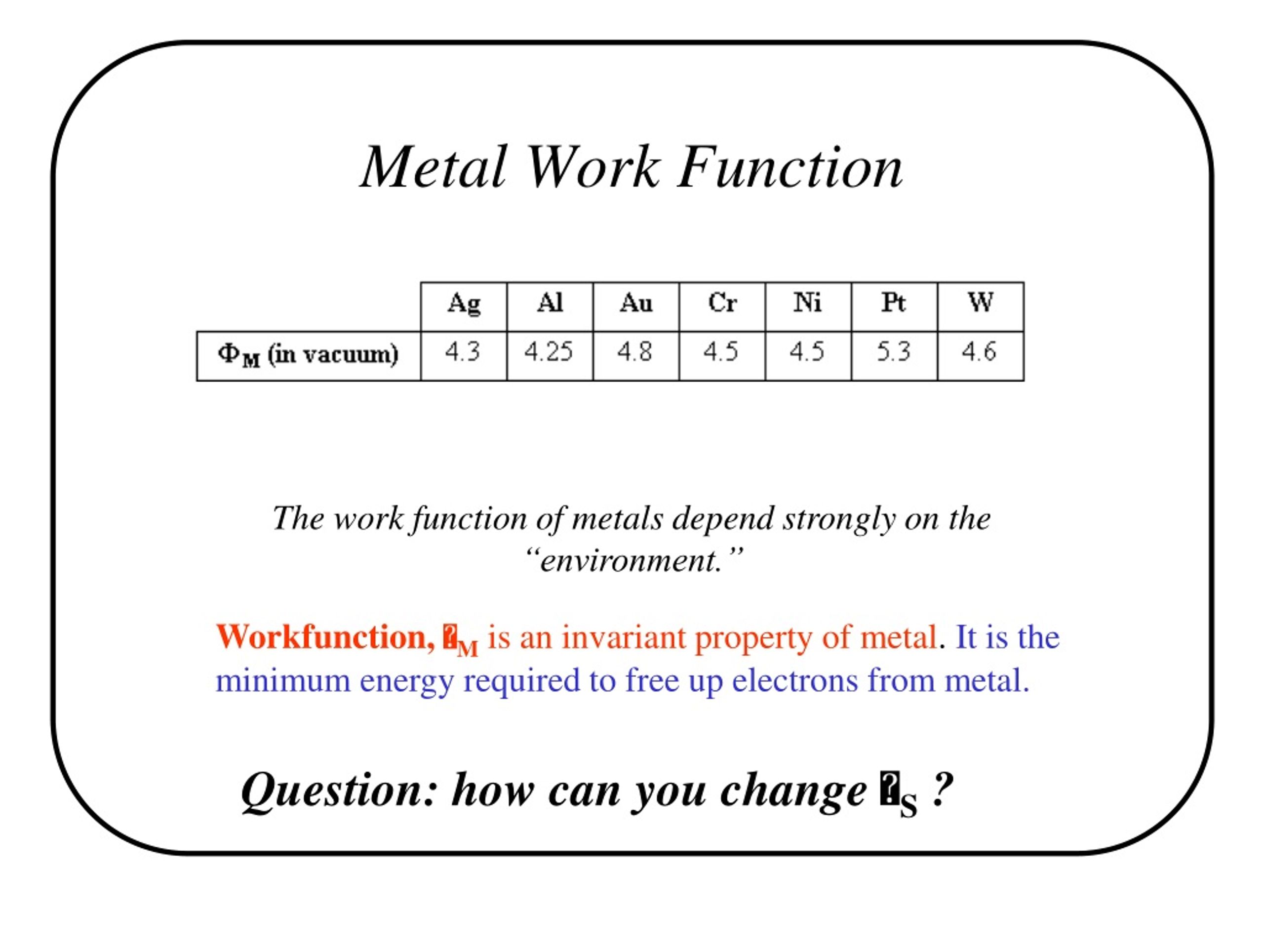 What Is The Work Function Of The Metal If The Light At Ella Hogarth Blog