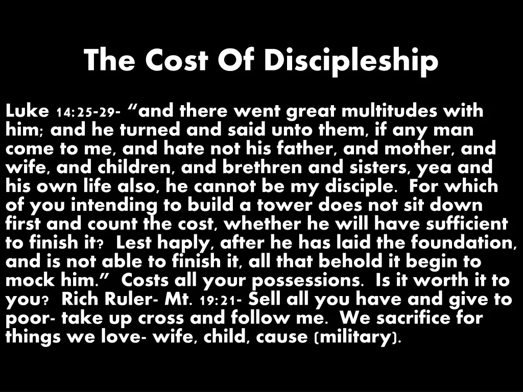 the cost of discipleship n.