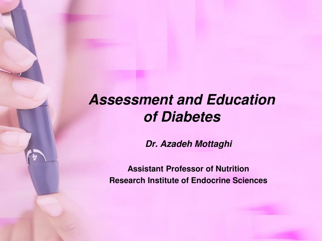 assessment and education of diabetes n.