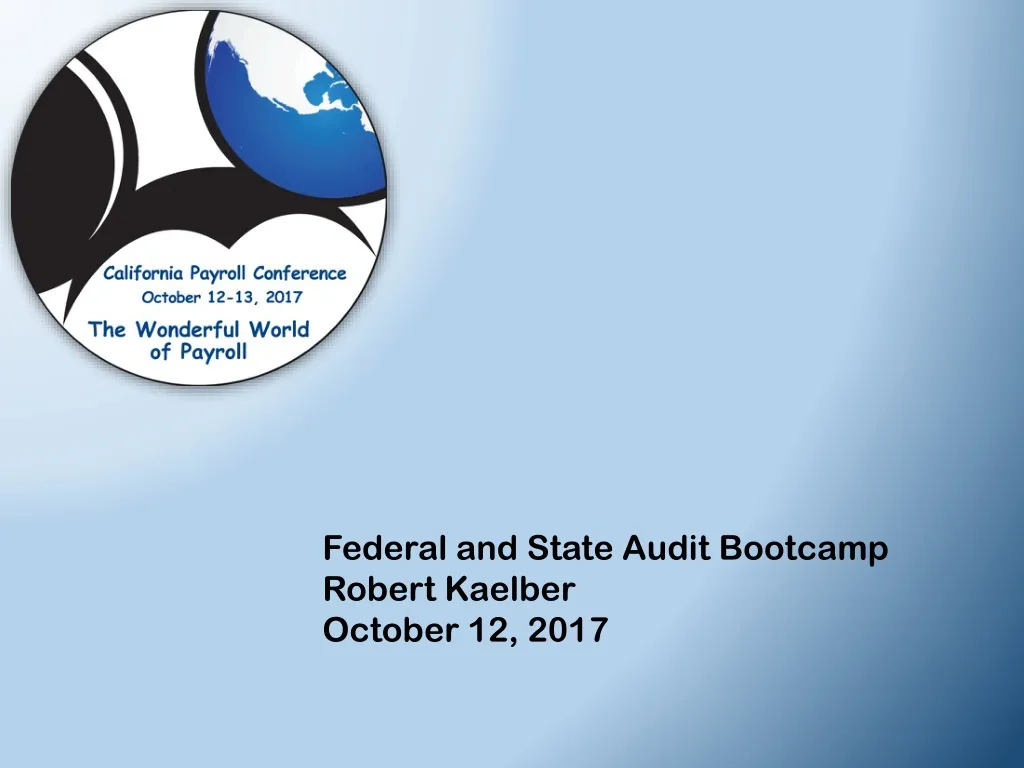 federal and state audit bootcamp robert kaelber n.