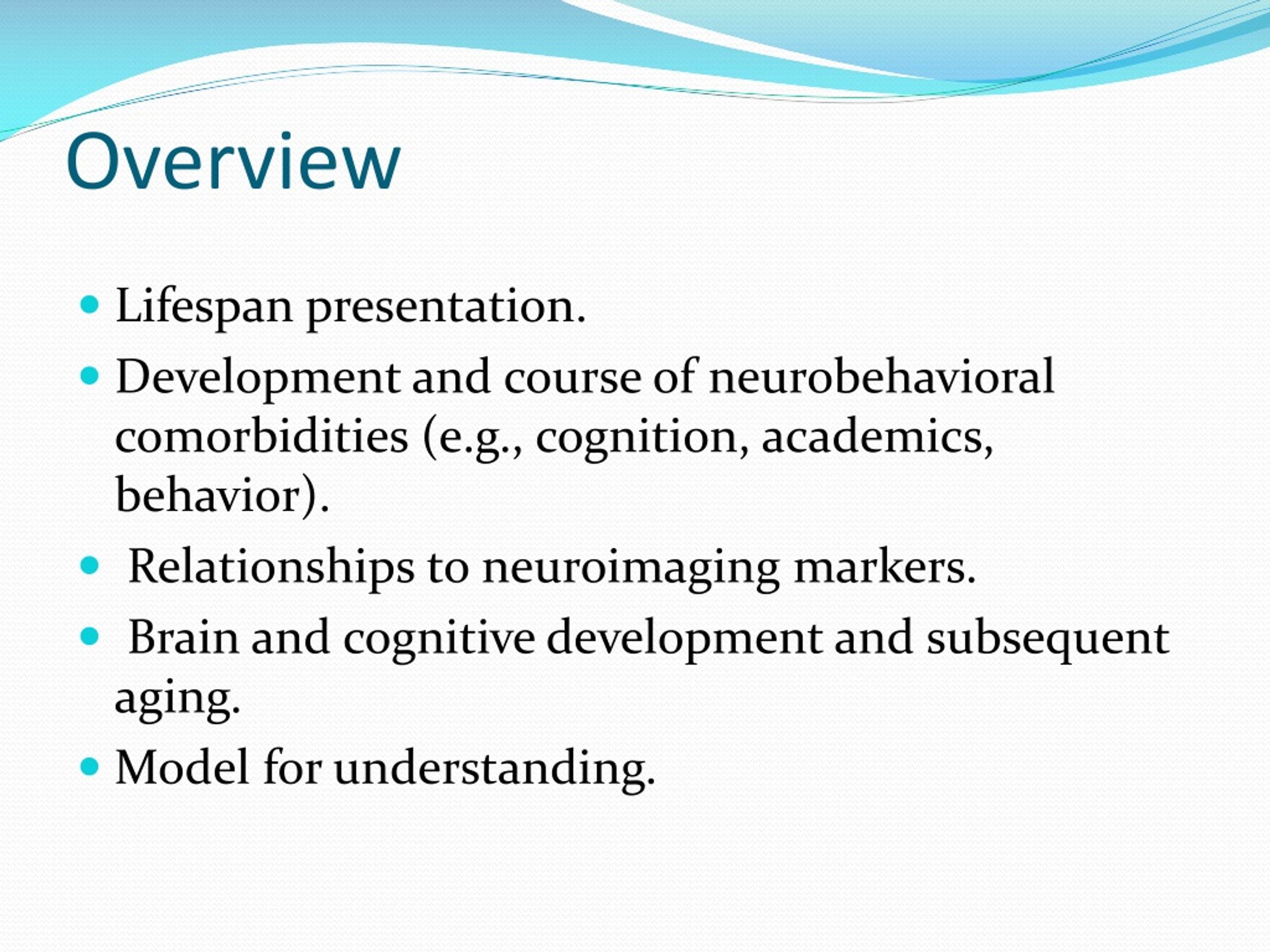 neurobehavioral systems presentation
