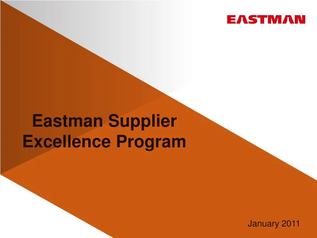 eastman supplier excellence program n.