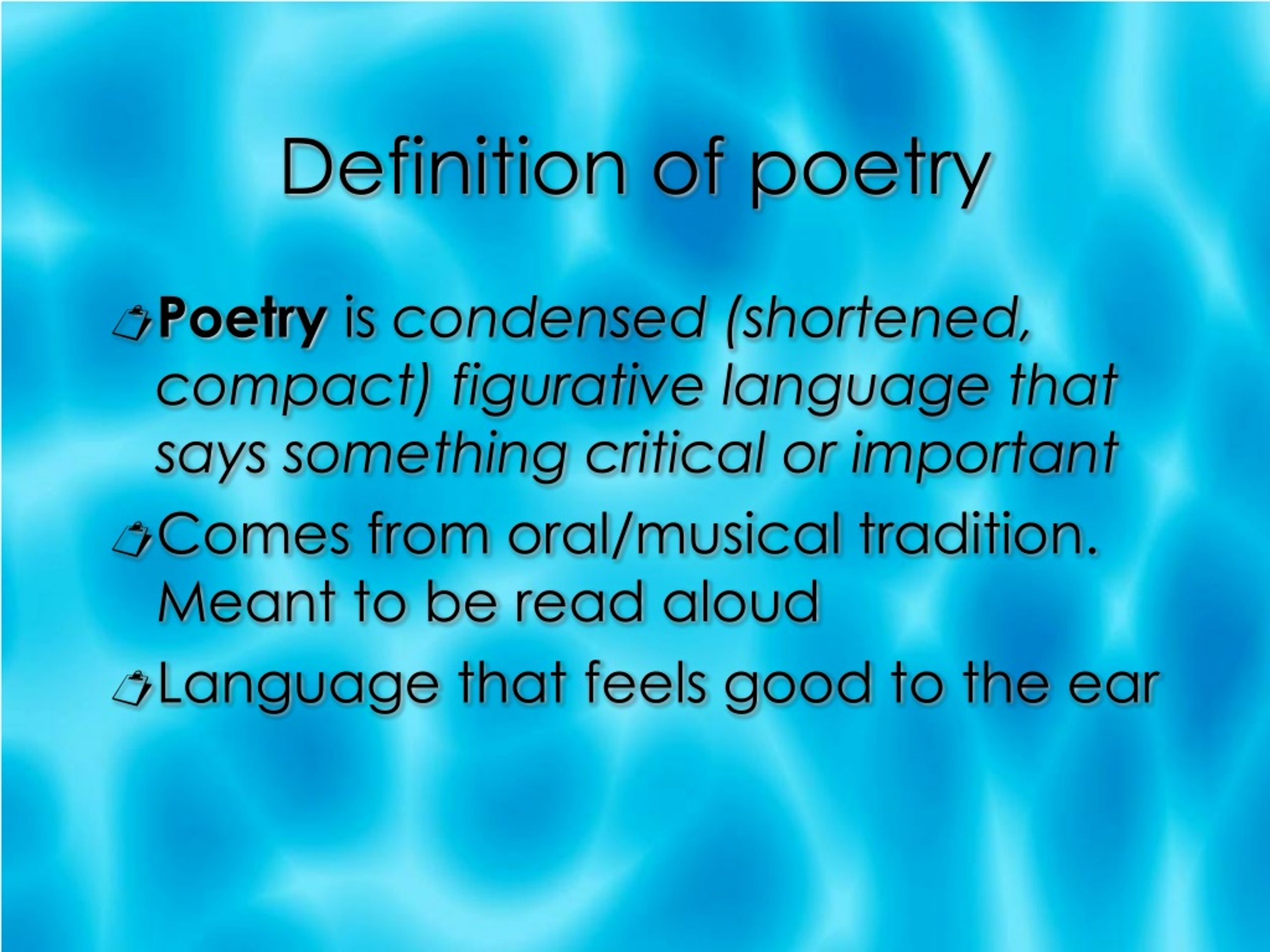 Ppt What Is Poetry Powerpoint Presentation Free Download Id241545
