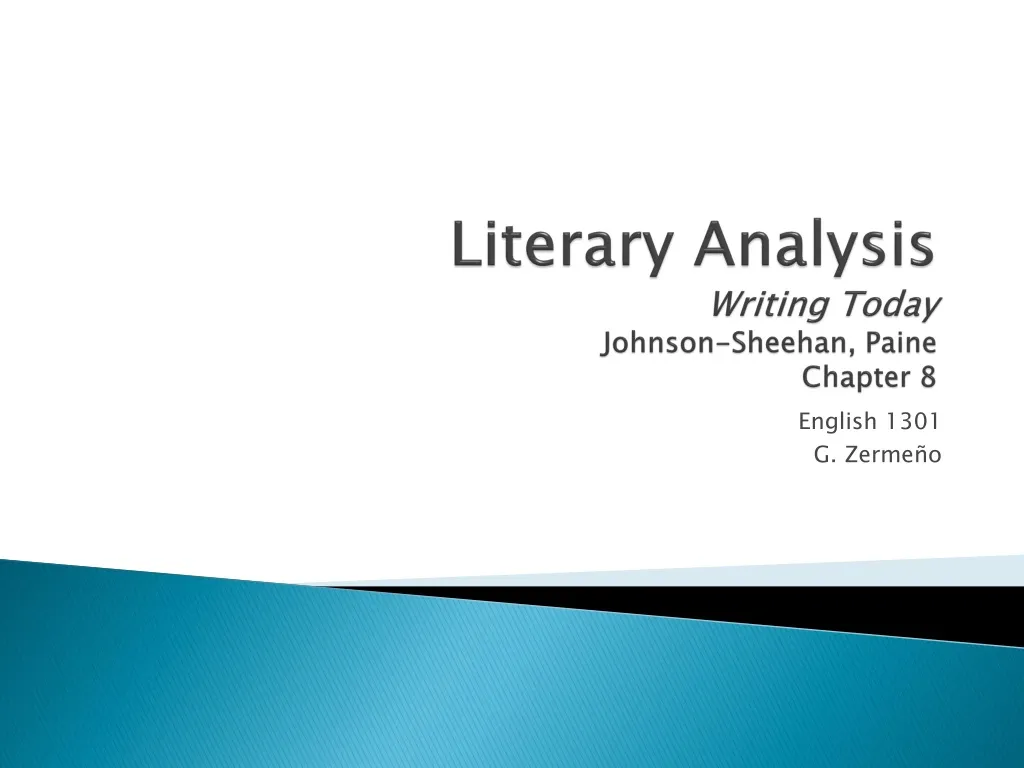 literary analysis writing today johnson sheehan paine chapter 8 n.