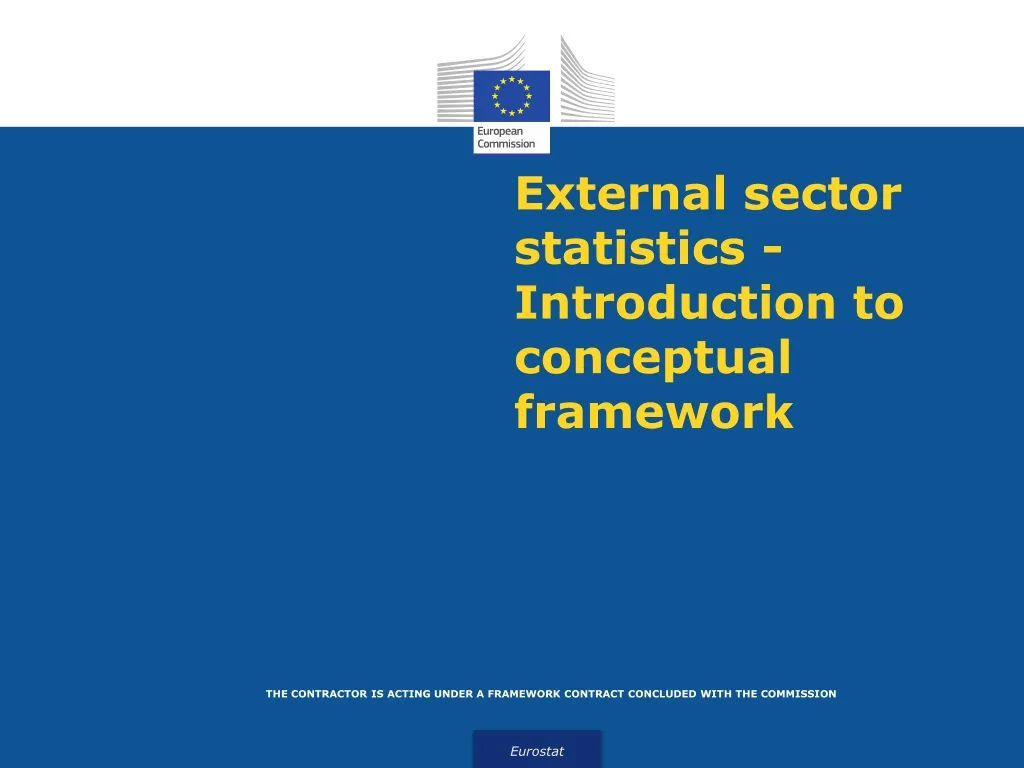 external sector statistics introduction to conceptual framework n.