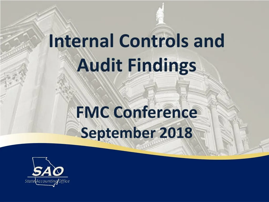 PPT Internal Controls and Audit Findings FMC Conference September